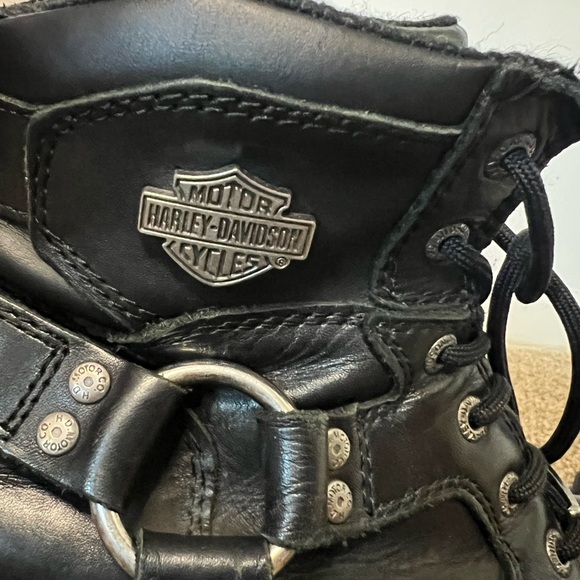 Harley-Davidson Kelley Harness Riding Black Leather Boots - Picture 3 of 10